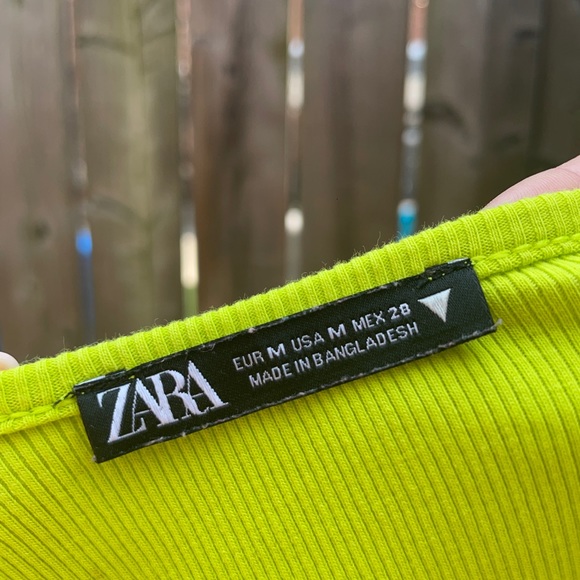 Zara Lime Green Tank Top - Picture 3 of 3